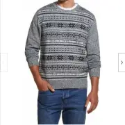 Weatherproof One Pullover Mock Neck Holiday Christmas, (M, Grey) NWT