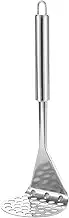 Potato Masher - Garlic Press | Avocado Smasher | Stainless Steel Non-Slip Manual Tool for Mashing Beans Veggies Baby Food Guacamole Cooking Prep, Ideal for Kitchen Thanksgiving Dinner Use