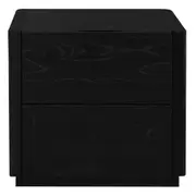 Gatsby 2-Drawer Bedside Table (Black)