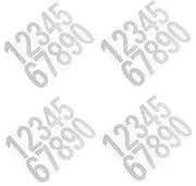 SEWACC 4 Sets Reflective Number Stickers of House Address Decals for Mailbox Doors Windows Cars Self Adhesive Number Labels for Easy Visibility at Night