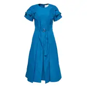 [3.1 Phillip Lim] Cascade Drape Short Sleeve Belted Dress