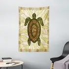 Boho Tapestry Turtle Zentangle Artwork Print Wall Hanging Decor