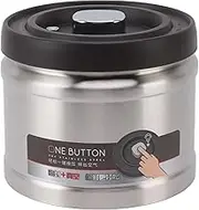 Coffee Canister, Vacuum Sealed Coffee Container, Steel Airtight Kitchen Food Storage Container for Grounds Coffee, Beans, Tea, Flour, Cereal, Sugar (750ML Stainless Steel Color)