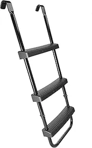 HUDORA Universal Ladder for Trampolines, Height-Adjustable Trampoline Ladder with 3 Wide and Non-Slip Steps, Universal Accessory for Children, Trampoline, Quality Entry Ladder