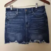 American Eagle Outfitters Next Level Stretch High-Waisted Denim Mini Skirt, 8/2