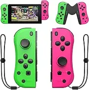 THAVENFLY Joy Con Controller Replacement Campatiable for Nintendo Switch - Left and Right Neon