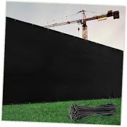 Fence Privacy Screen Windscreen Cover Fabric Shade Tarp Netting 6' x 50' Black