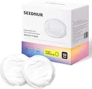 Disposable Nursing Pads, 0.08cm Ultra-Thin, 150ml High Absorption, No Shedding, Individually Wrapped, Breathable with 35mm Air Holes, 100 Count
