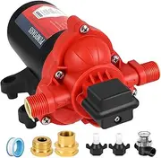 12V Pump, 5.5gpm-10amp-60psi, Chemical and Corrosion Resistant, Compatible with Roundup, Diaphragm Pump with Pressure Switch and Self-Priming for Agricultural Spraying, Rv, Boats, Etc