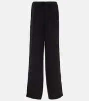 [Valentino] Valentino Cady Couture high-rise wide-leg pants AU 8 black