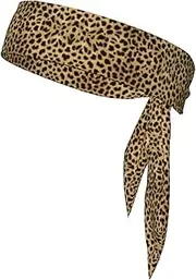 [YANYU] Leopard Animal Print Print Sports Head Tie Sweat Wicking Head Tie Quick Dry Adjustable for Men and Women