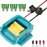 Power Wheel Adapter for Makita 18 V Battery, Battery Adapter, Dock Power Connector 14 AWG with Fuse & Switch, Battery Conversion Kit, Safe Battery Adapter for RC Car, DIY, Robotics, RC Truck