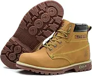 [BIAJIAZHUA] Steel Toe Work Shoes Comfortable Lightweight Breathable,Steel Toe Boots for Men Anti-Puncture Anti-Smash Anti-Colision,Construction Shoes,Working Shoes(A,9.5)