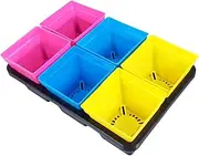 BAZEITFLOW 1 Set Hydroponic Grow Tray Plant Nursery Pot for Gardening Durable Sturdy and Impact Resistant Seedling Starter for Balconies Gardens and Courtyards Random Color