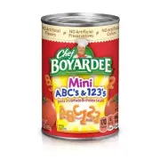Mini ABC's & 123's Pasta, Canned, 15 oz, Pack of 12, Kids Meal, Quick Lunch