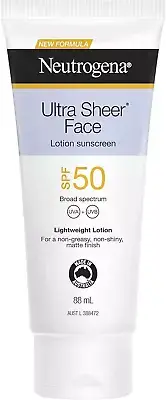 Ultra Sheer Face Lotion Sunscreen SPF50 88 Ml