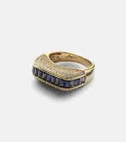 [Rainbow K] Rainbow K Empress 18kt gold ring with diamonds and sapphires L 1/2 multicoloured