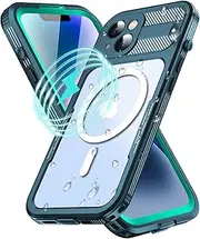WIFORT For iPhone 14 Plus Waterproof Case with Magsafe - 360 Degree Protective Outdoor Mobile Phone Case IP68 Waterproof Case Shockproof Dustproof Full Protection Armoured Case with Screen Protector Blue