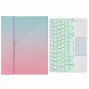 Bluetooth Keyboard Leather Case For Ipad 10.2 / Pro 10.5 Touch Backlight Three Fold Holder Pink Blue Keyboards
