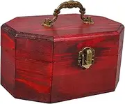 HAMPPLIES Wooden Desktop Storage Box Decorative Wooden Jewelry Box for Office Home
