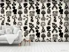 3D Floral Seamless Wallpaper Wall Mural Removable Self-adhesive 330