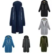 Cozy Women's Plus Size Winter Hooded Sweatshirt Coat (Light Grey Army Green)