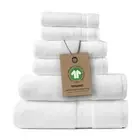 100% Organic Zero-Twist Cotton Towels - GOTS Certified Luxury Bath Towels - U...
