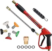3IN1 5000PSI High Pressure Washer Gun, Professional Washer Gun Kit with 5 Nozzle for Car Cleaning, Outdoor Furniture Cleaning, ect.