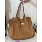 MICHAEL KORS MAE 荔枝紋柔軟皮革雙面用肩背托特包 正品 7成新 媽媽包 超大容量 一包兩用 真牛皮