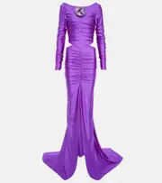 [Giuseppe di Morabito] Giuseppe di Morabito Corsage cutout gown AU 14 purple