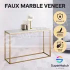 Console Table Faux Marble Entry Table Hallway Side Plant Stand Display Gold