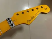 YELLOW 24 FRET MAPLE GUITAR NECK REPLACEMENT FLOYD ROSE NUT GUITAR NECK DIY