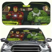 Iron Man And Hulk Car Sunshade, Super Heroes Car Sun Shade, Super Heroes