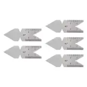 5pcs Center Gauge 60 Degree Metric Thread Cutting Angle Gauge Stainless Steel