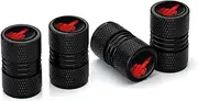 GUPEC 4Pcs/Set Tire Valve Stem Caps Corrosion Resistant Leak-Proof Heavy-Duty Anodized Alloy Universal