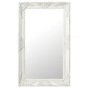 Wall Mirror Baroque Style 50x80 cm White vidaXL