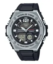 Casio Telememo Alarm Timer Calendar Black Dial Quartz MWQ100-1AV 100M Mens Watch