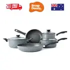 5 Piece Cookware Set Frypan Casserole Saucepan Pot Non-Stick Fry Pan Cooking NEW