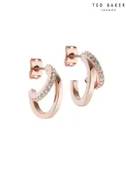 Ted Baker Rose Gold Tone HELIAS: Crystal Multi Hoop Earrings (583066) | $81