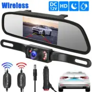 5In Lcd Mirror Dash Cam Monitor Wireless Car Rear View Backup Camera NightVision (for: Porsche)