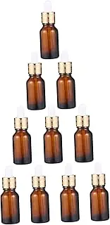 VINTORKY 10pcs Essential Oil Glass Dropper Bottles with Sanded Ring for Travel Leak Convenient Cosmetic Liquid Containers for and DIY present Mixing
