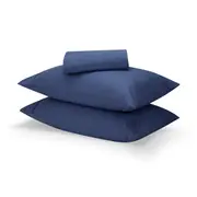 180 Thread Count Sheet Set - Double Bed, Mid Blue