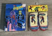 Spider-man 36 inch Bop Bag 1995 Toy Things Marvel Kids Size 3-4 Slippers Sock