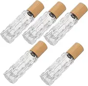 Healeved 5pcs Refillable Roll Bottles with Lid Portable Aroma Roller Bottles for Essential Oils and Eye Creams Travel Friendly Accessory for Go Use