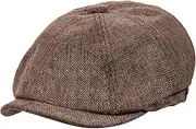 [Juiterchy] Men's Newsboy Flat Cap Linen Irish Hat Gatsby Ivy Golf Cabbie Hat