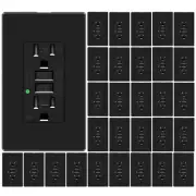 GFCI Outlet 15A LED Indicator TR Weather Resistant Receptacle Outdoor Black 30PK
