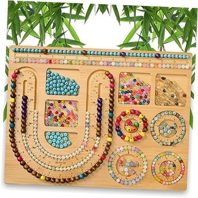 Bead Boards for Jewelry Making, Combi Bamboo Bead Board-2 Bracelet Making
