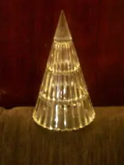 VTG CHRISTMAS TREE CRYSTAL GLASS Clear 8 in x 4 in dm