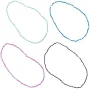 LIFKOME 4 Pcs Decorative Ankle Bracelets Beaded Anklet Glass Glowing Beads Anklet Glow in The Dark Anklet