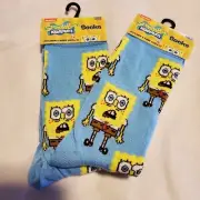 Sponge Bob Crew Socks for Men Shoe Sizes 6 - 12 New with Tags Funny